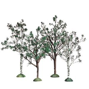 Dept 56 Seasons Bay SPRING-SUMMER TREE SET OF 4   #53382 1998